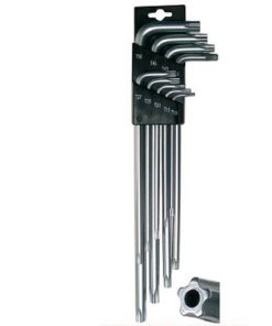 sleutelset torx haaks model met boring extra lang