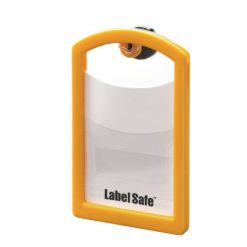 geel labelframe van LabelSafe met pocket