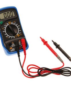 multimeter met testpennen zwart en rood