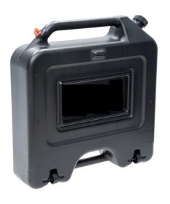 Afsluitbare kunststof lekbak achterkant