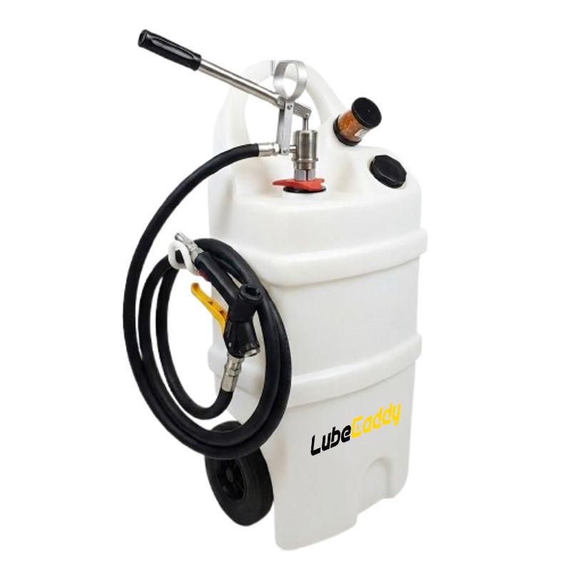 Mobiele lubecaddy, een professionele oplossing voor het schoon, veilig en efficiënt verpompen van olie in werkplaatsen, onderhoudsomgevingen en industriële toepassingen.
